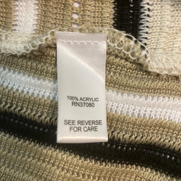 NWT XL EST 1946  J/M Sportswear Short Sleeve Tan Cream Scoop Neck Sweater - Picture 8 of 8